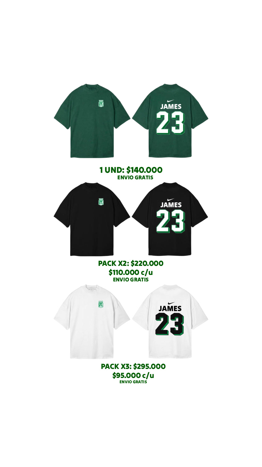Camiseta James Nacional