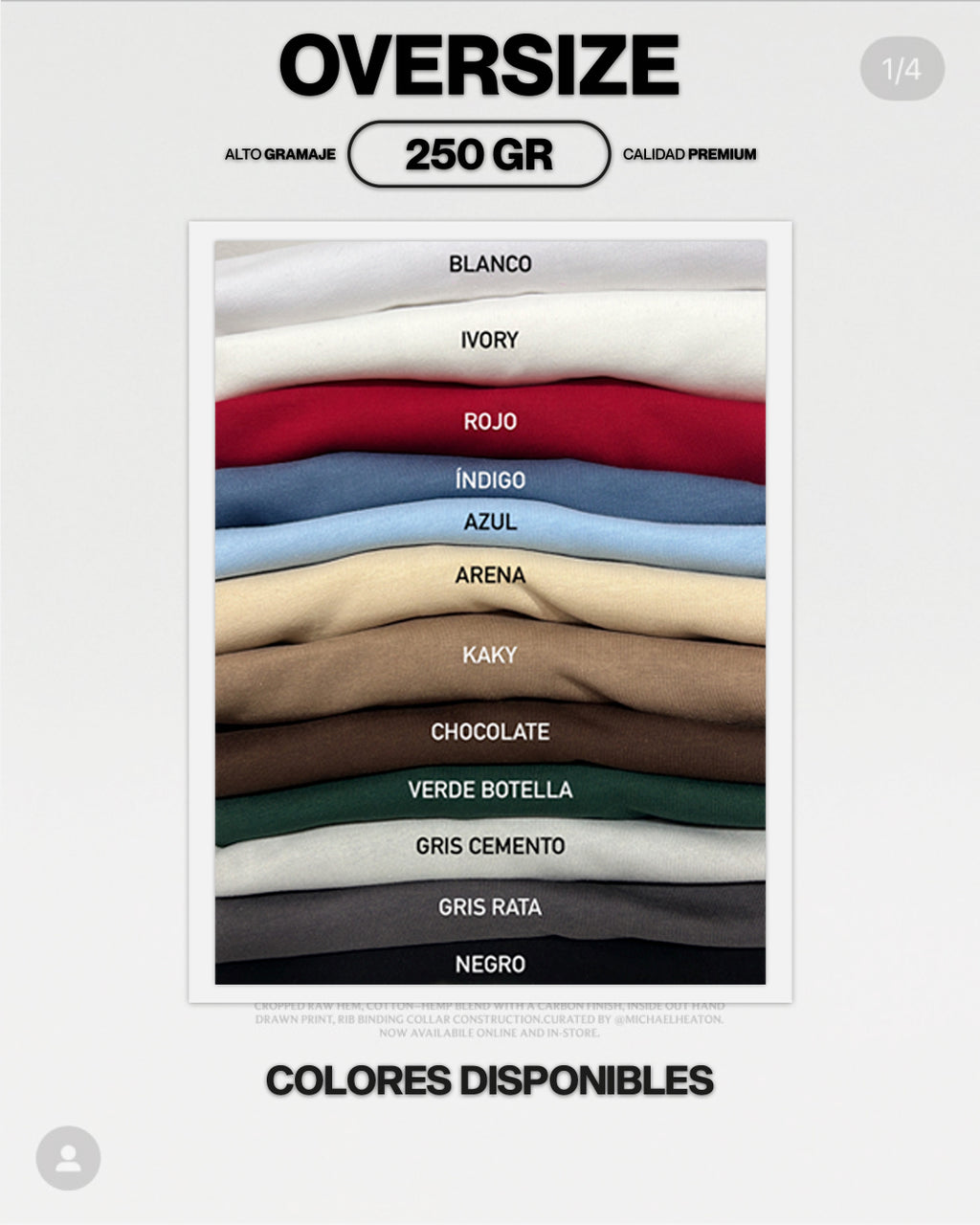 PACK 5 Oversize premium 250G