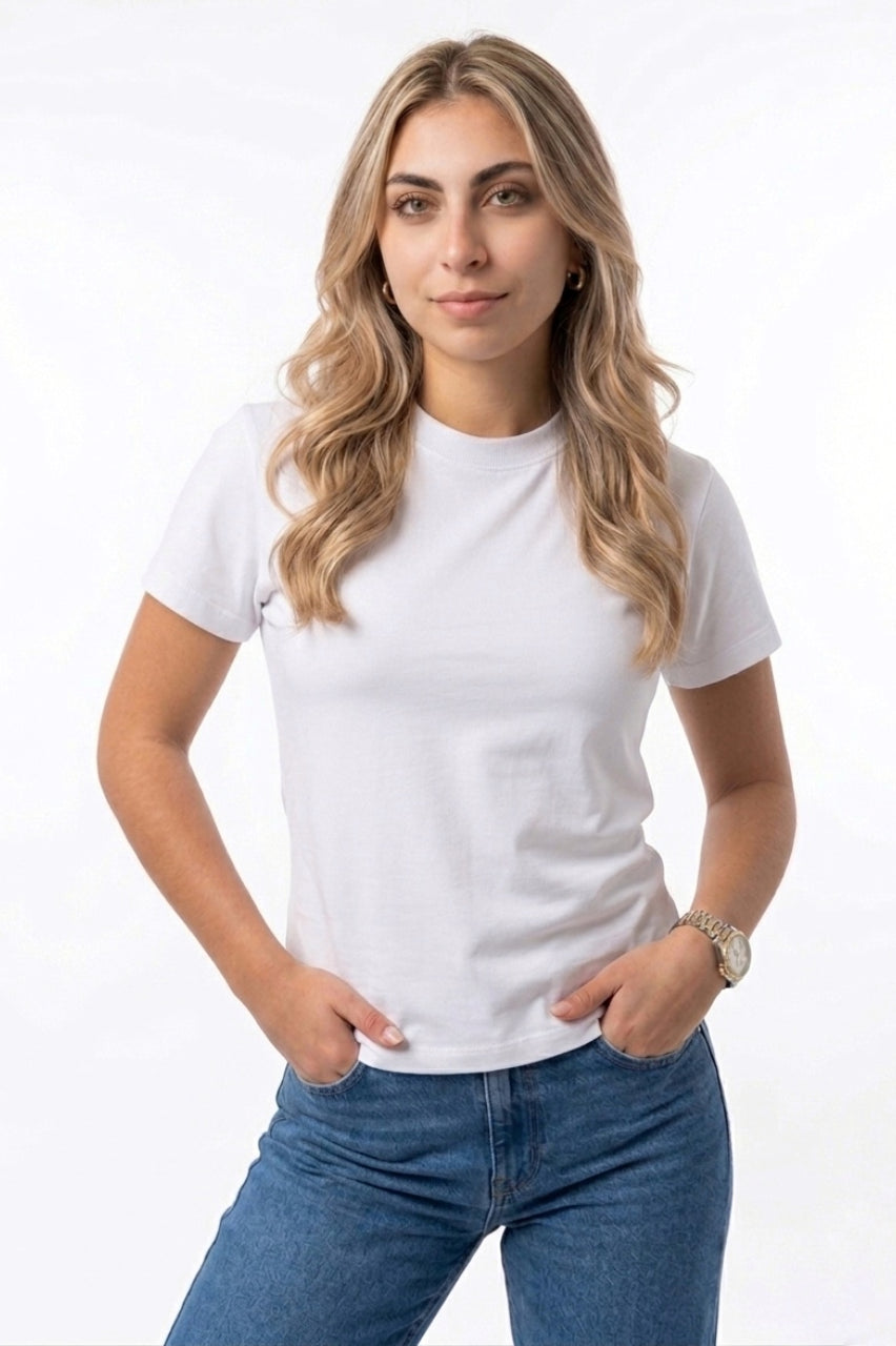 Camiseta básica Dama 200g Ivory