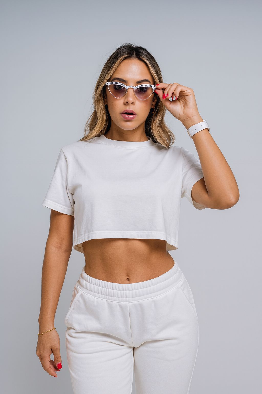 Crop top ivory