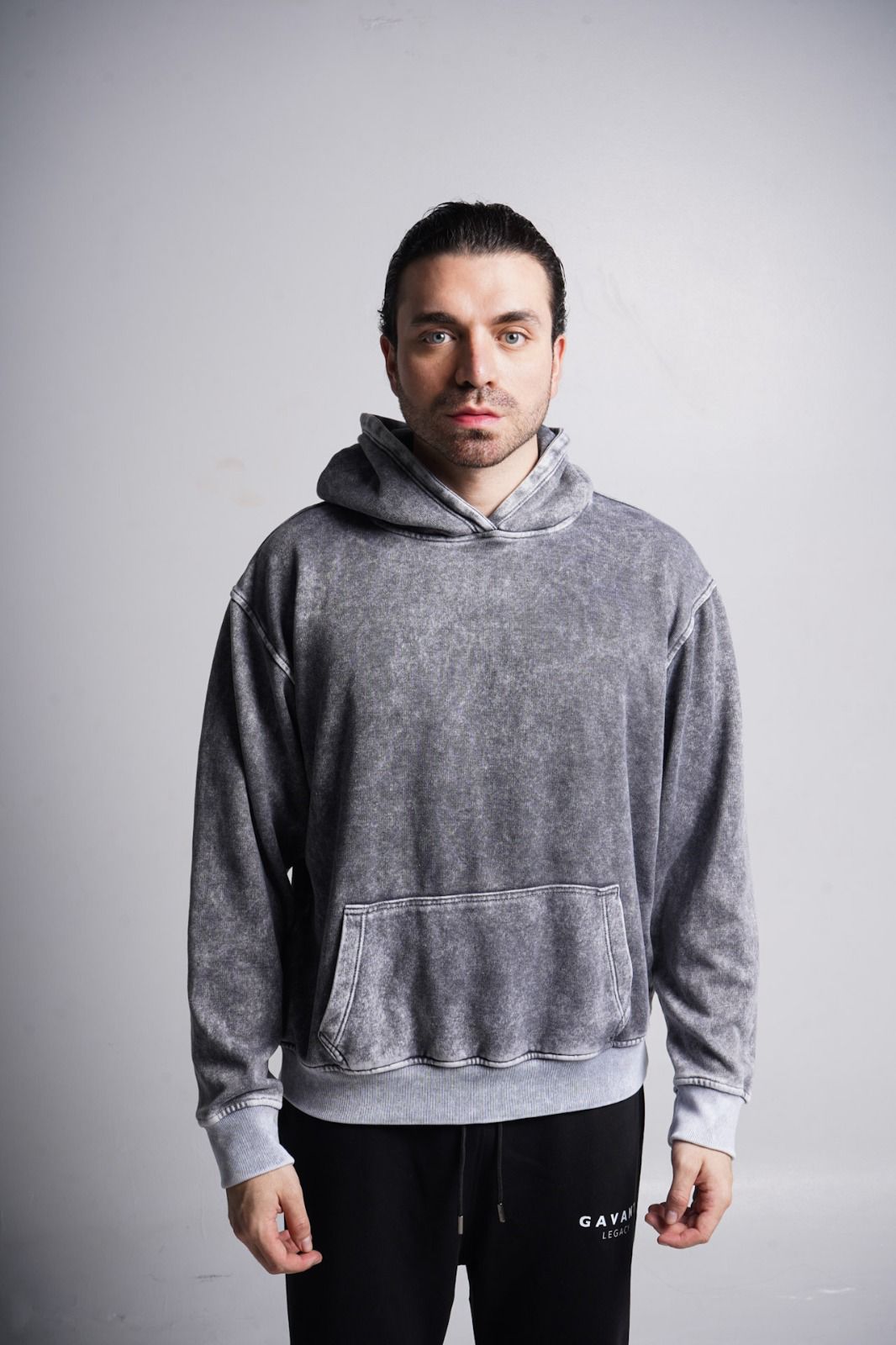 Hoodie acid wash 300g